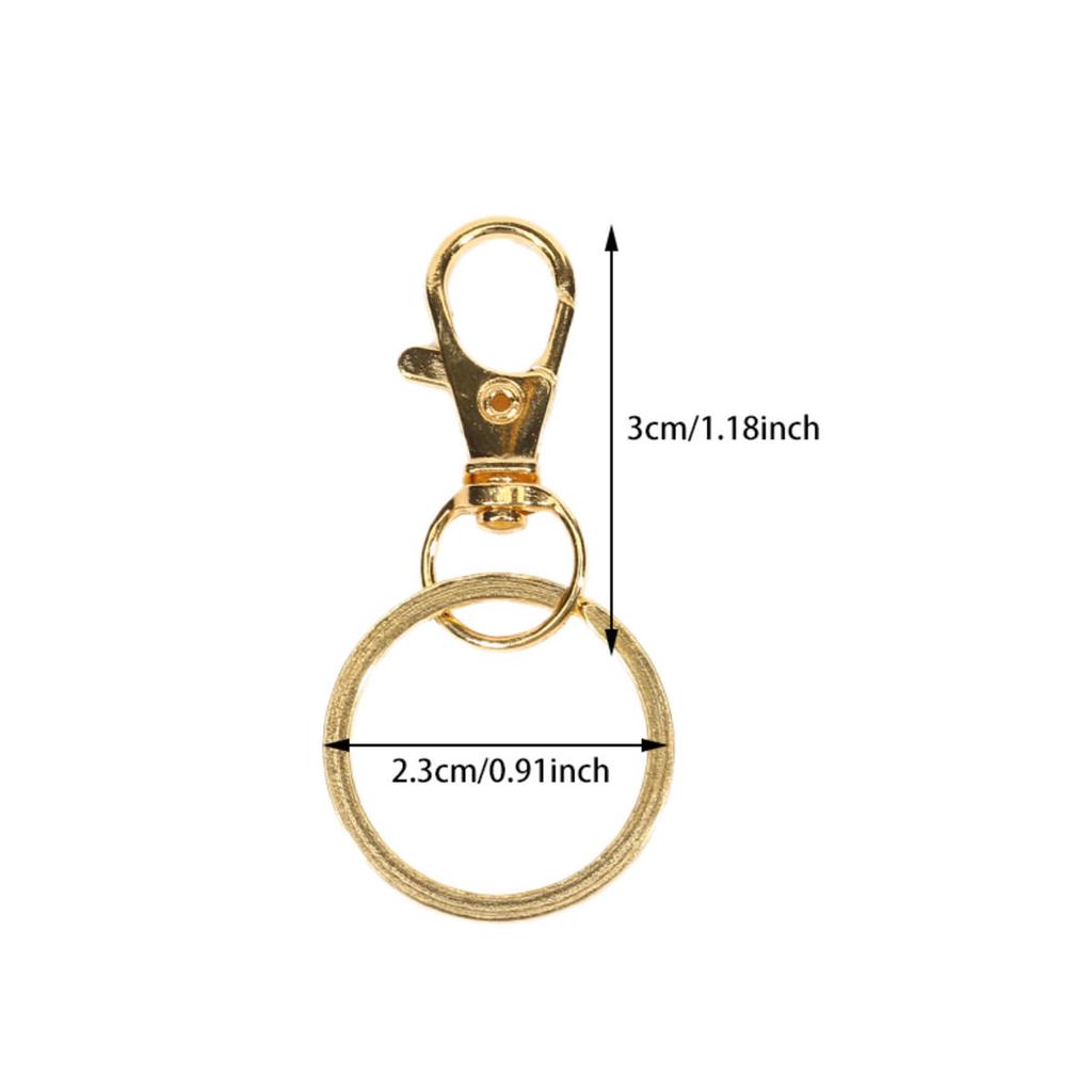 25Pcs Swivel Clasps Set Lanyard Snap Hooks with Key Chain Rings Keychain Clip Hooks for DIY Jewelry Necklace Bracelet Making Handcrafts Supplies