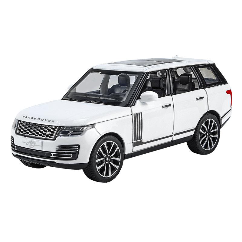 

1/32 Range Rover Sports SUV Модель автомобиля из сплава Литые металлические внедорожники Моделирование моделей автомобилей Звук и свет Детские игрушки Подарки белый