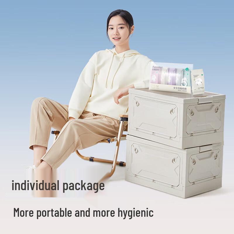 Purcotton Women's Disposable Cotton Underwear for Travel