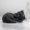 Exquisite Lucky Cat Stone Figurine Mini Cartoon Wealth Cat Model  Bedroom