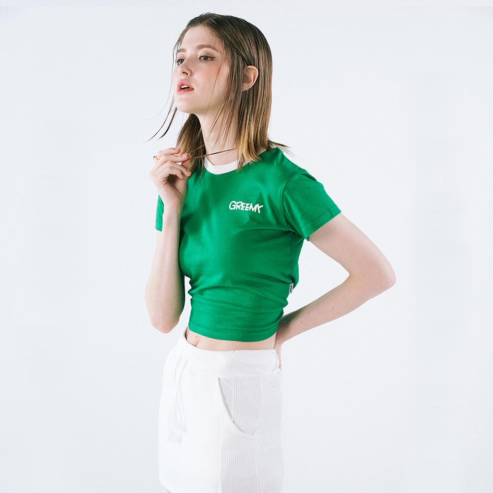 Grimi Signature Logo T-Shirt(Green) Free