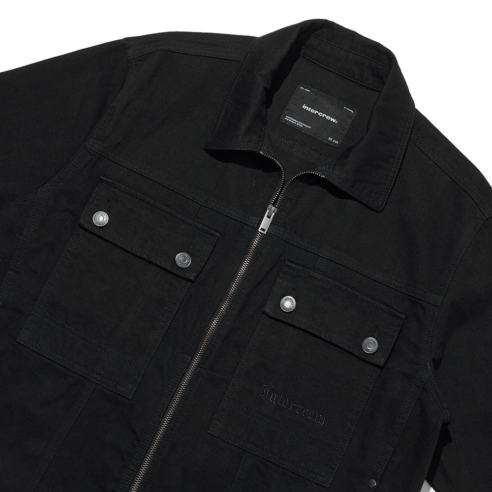 Intercrew [24Ss] Embroidered Denim Trucker Jacket Ity1Ej04Abk