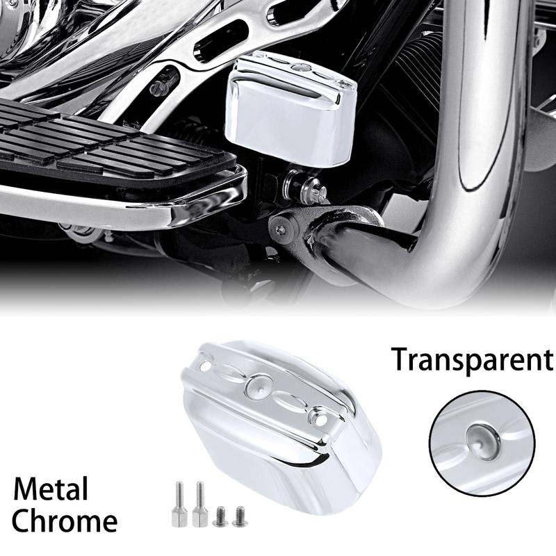 Chrome Aluminum Rear Brake Master Cylinder Cover For Harley 2000-2017 Heritage Softail Fatboy FLSTF