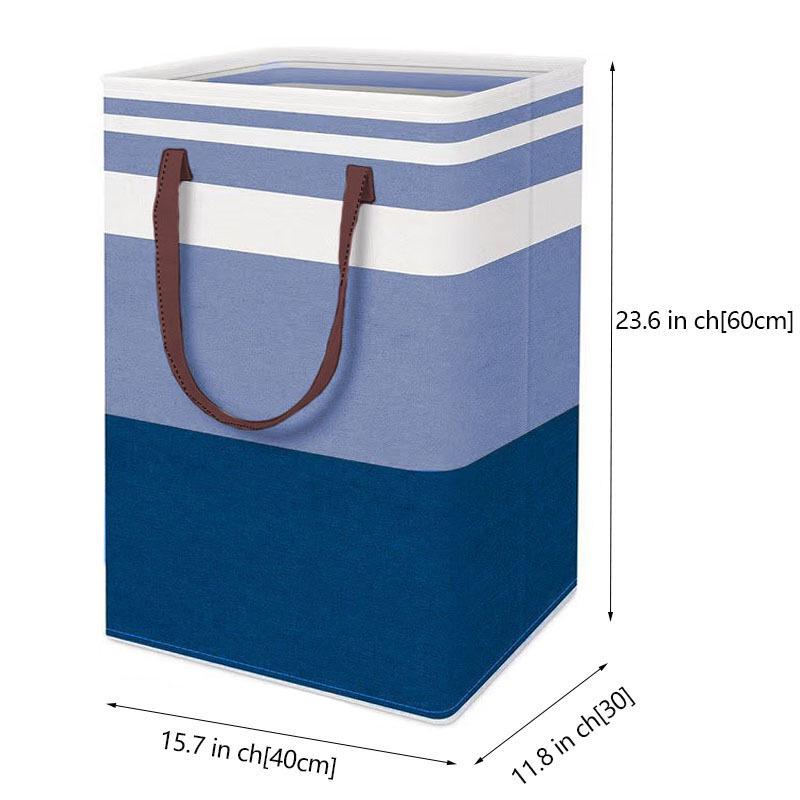 Foldable Cotton Linen Laundry Toy Storage Basket - Waterproof, Large Capacity