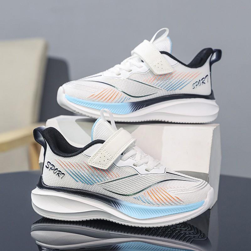 Kids Running Shoes Boys Girls Lightweight Breathable Training Sneakers With Cushioning Non-Slip Sole