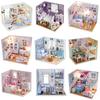 Exquisite 3d Miniature Dollhouse Furniture Kit With Led Light For Imaginative Kids