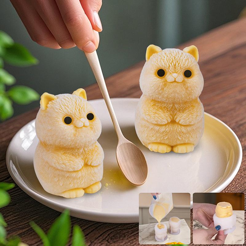 Cat Shape Chocolate Candy Molds Silicone Baking Mold For Chocolate Mousse Pudding Cake Ice Cube Tray Wedding Festival Diy Crafts