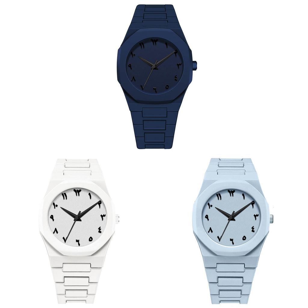 Orologio Moderno Ottagonale in Plastica da Uomo con Movimento al Quarzo Stile Casual