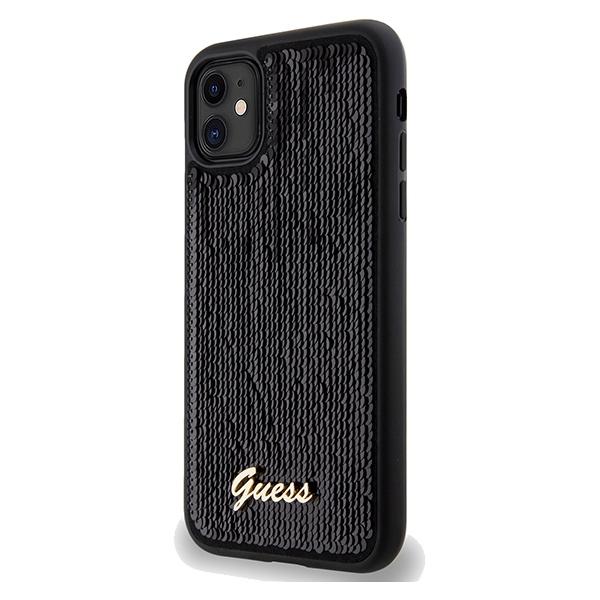 Guess Guhcn61Psfdgsk Iphone 11 / Xr 6.1 Czarny/Black Hardcase Sequin Script Metal