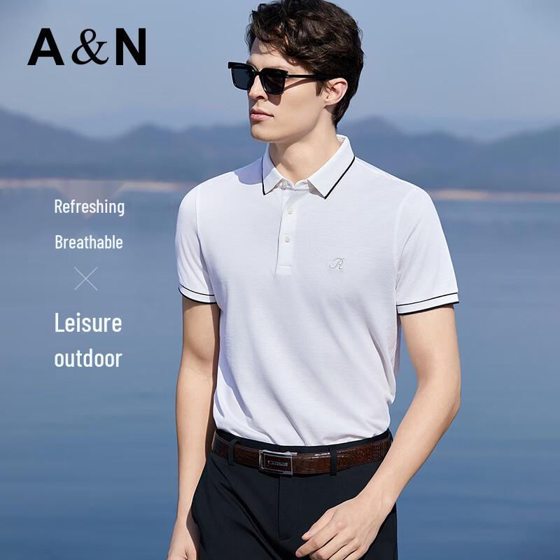 Antonio Men's 55% Silk Blend Embroidered Polo Shirt