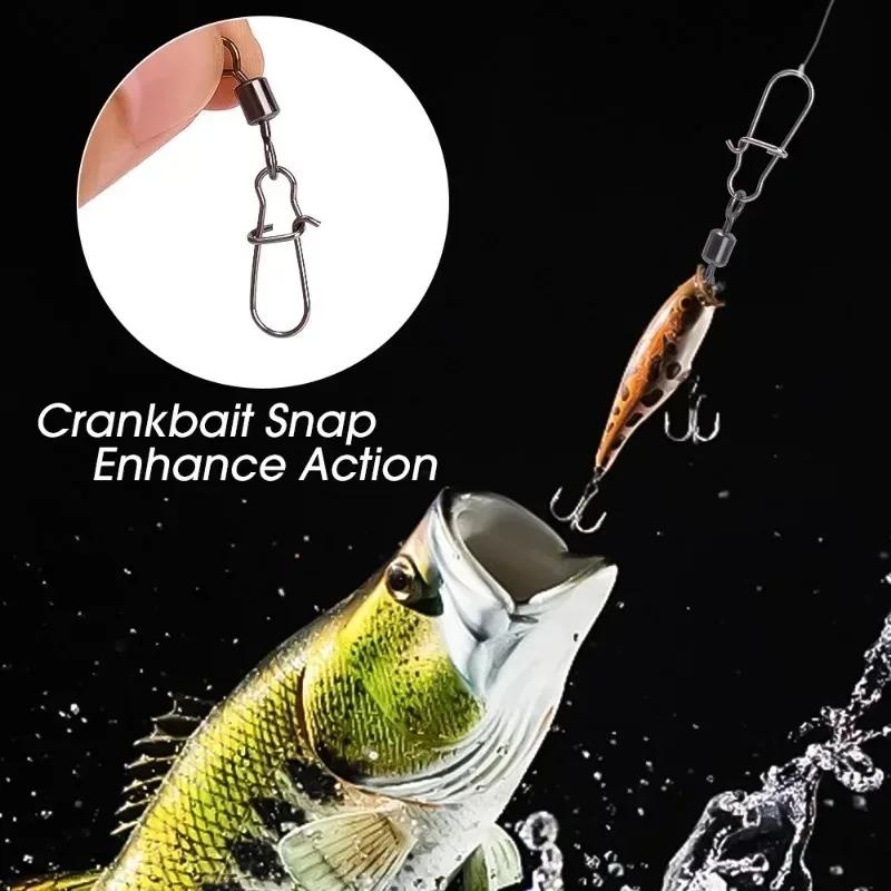 Fishing Snap Swivels Duo Lock Ball Bearing Swivel Snap Stainless Steel Fishing Accessories Fast Snap Clip Fishing Lure Connector