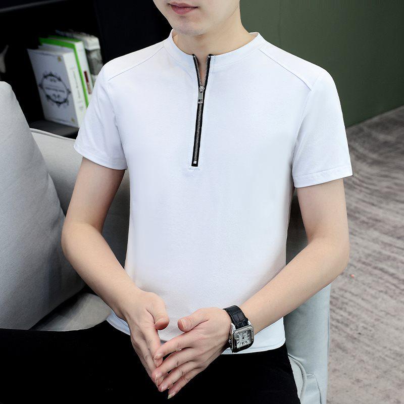 

Bu Yi Fan M-4XL Men s Trendy Short Sleeve Polo Shirt - Summer Style 4XL білий