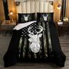 Wild Deer Comforter Sets For Kids Teens,American Flag Camo Bedding Sets Full Size Comforter Sets With 1 Comforter 2 Pillowcase