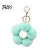 Women Bag Charm Plush Flower Keychain for Handbags, Five-petal Charm, Aesthetic Handbag Pendant Fluffy Backpack Hanging Accessory Soft