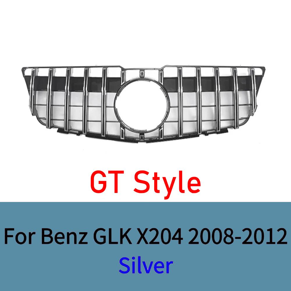Für Mercedes GLK X204 2013-2015 Frontgrill Passend für GLK280 GLK300 GLK350 Kühlergrill mit Netz ABS Chrom-Zierleiste