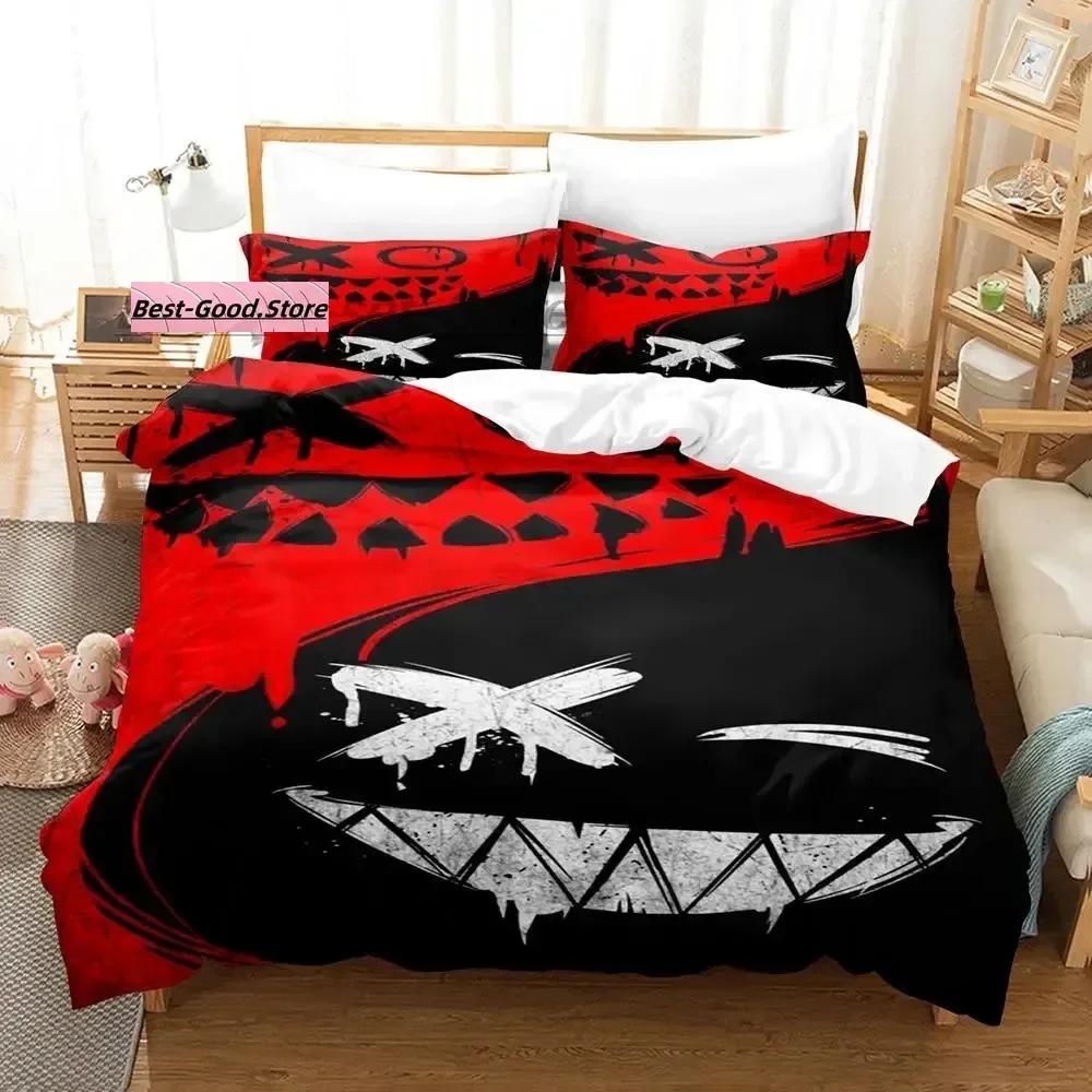 Devil Smiling Face Bedding Set Single Twin Full Queen King Size Bed Set Aldult Kid Bedroom Duvetcover Sets 3D Print