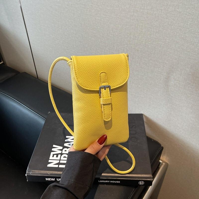 Women Pu Mini Crossbody Bag Phone Purse With Lock Clasp For Casual Use Outings