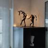 Horse Sculpture Metal LED Three-dimensional Animal Sculpture Home Restaurant Office Decoration Housewarming Gift