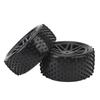 4PCS 1/10 RC Wheels Tires Set V Hole Hub 2 Front 2 Rear Realistic Excellent Grip Enhanced Performance RC Tyres