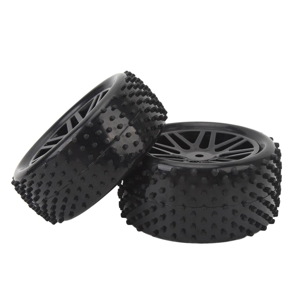 4PCS 1/10 RC Wheels Tires Set V Hole Hub 2 Front 2 Rear Realistic Excellent Grip Enhanced Performance RC Tyres