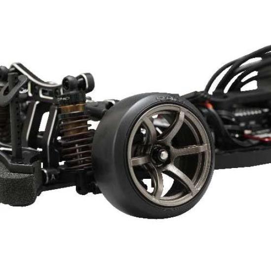 Yokomo High Traction Wheels (Titanium) for Drift, 6mm Offset, 2 Wheels, RP-6313T6A