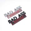 New Car Styling 3D Bad Ass Edition Metal Chrome Zinc Alloy Adhesive Emblem Decorative Badge Funny Decal Auto Accessory