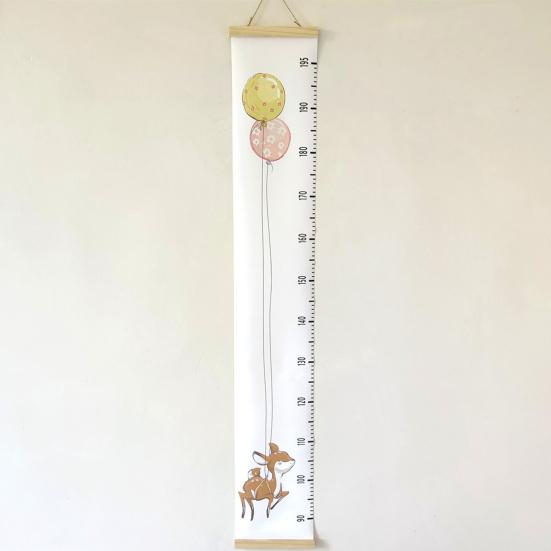 Baby Height Ruler Cartoon Pattern No Odor Cloth Removable Baby Growth Ruler for Children