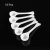 uxcell 15-Piece Micro Spoon, 3g Measuring Scoop, Plastic Round Bottom Mini Spoon, Flat Bottom Mini Spoon for Home Kitchen, Powder Measurement, and Bak