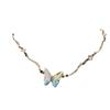 Gradual Change Butterfly Pendant Necklace Women'S Collarbone Chain Neck Chain Choker Light Luxury Niche High-End Earrings