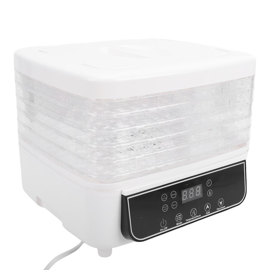 Food Dehydrator 160W Touch Control Adjustable Temperature Timer 6 Tray Electric Food Dryer Machine for Meat Fruit