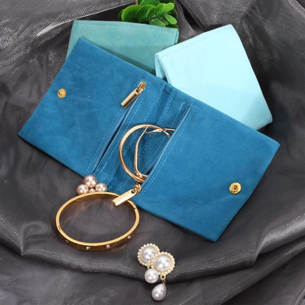 Double Layer Jewelry Bag Exquisite Jewelry Storage Bag Ring Necklace Storage Bag Safe For Handbag Girls Suitcase