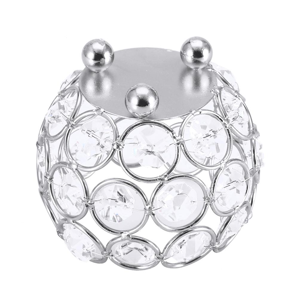 ZK40 Crystal Tea Light Candle Holders Wedding Decor Table Centerpieces
