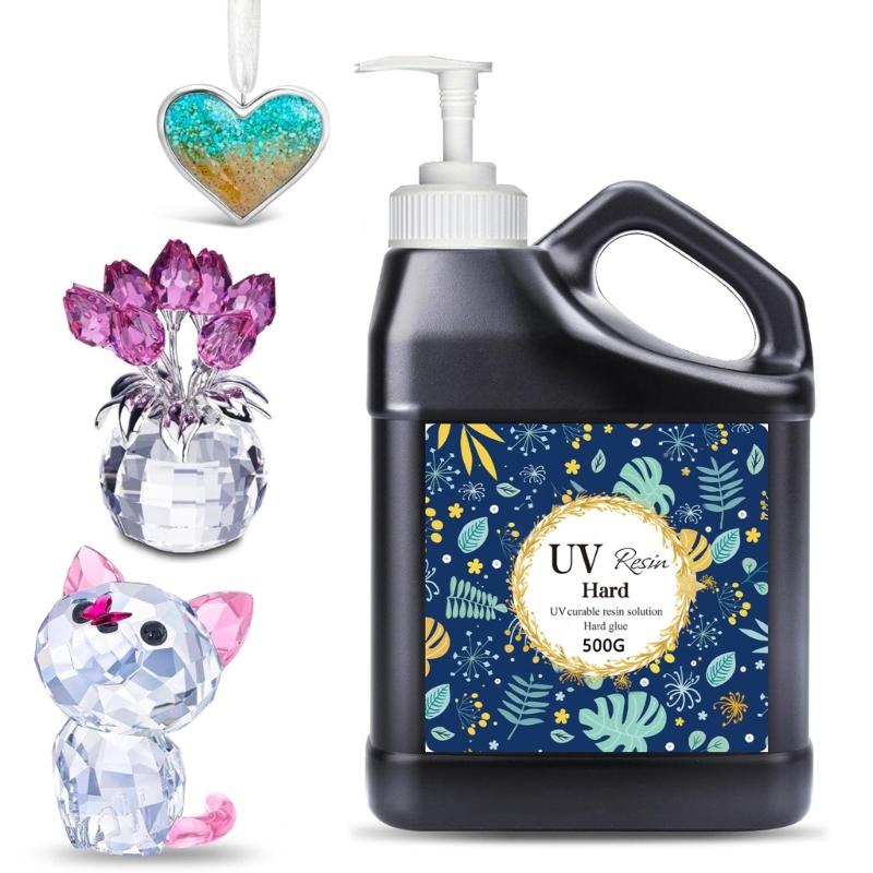 Einfach zu bedienendes klares Pumpdispenser Mehrzweck-UV-Harz 500g Tropfkleber für Spielzeugreparatur und Modellbau