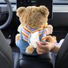 2 in 1 Cute Bear Car Tissue Box & Waste Bin Multifunctional Armrest Storage for Small Auto Accessories