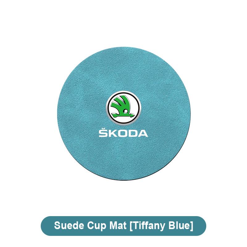 Νέα Υποδοχή Ποτηριού Νεροθήκης Αυτοκινήτου Αντιολισθητικό Πατάκι για Skoda Octavia 1 2 3 A4 A5 MK2 Fabia Kapoq Kodiaq Rapid SCALA