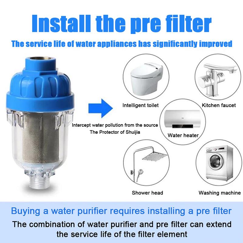 Zubehör für Wasserreiniger Vorfilter für Haushalts-Elektro-Warmwasserbereiter Waschmaschine Wasserhahn Dusche Duschkalkfilter