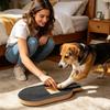 Scratching Board For Dogs Wooden File Pad With Treat Box Dog Nail Scratch Pad For Play Boredom Home Pet Enrichment Carpet Brain