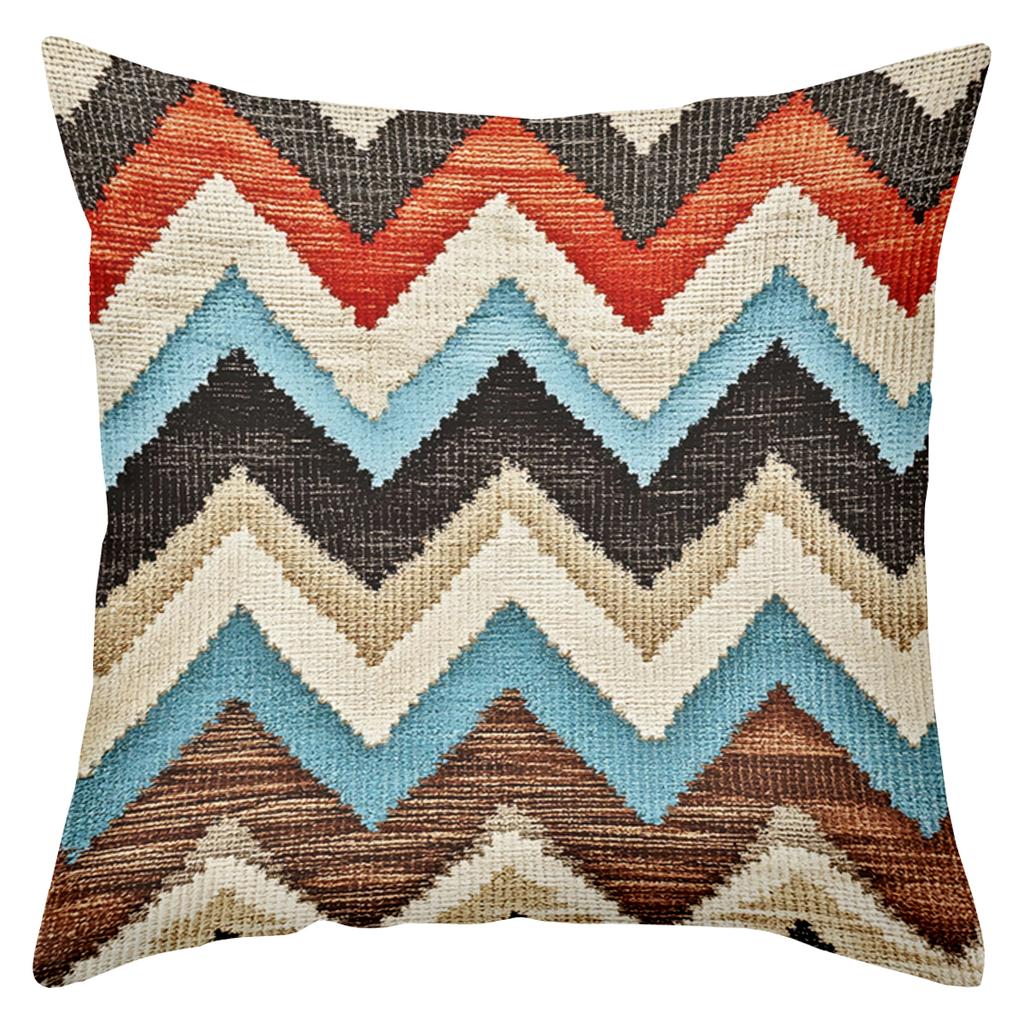 2D platte print Kussens met Boheems patroon voor stijlvolle huisdecoratie Polyester kussensloop sofa decoratieve kussenhoes