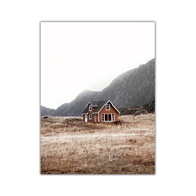 

Одуванчик сушеные цветы хижина оленя осенний пейзаж плакат скандинавский принт настенное искусство печать на холсте ботаническая картина домашний декор 21*30cm