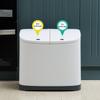 20L/40LConvenient Garbage Bucket Sorted Waste Bin With Wheel Plastic Kitchen Trash Can Corner Recycle Bin Press Open New