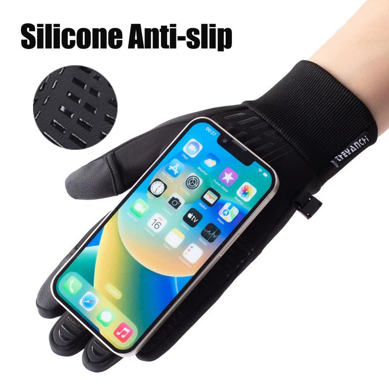Winter Flip Open Two Finger Gloves Men Women Warm Touch Screen Gloves Outdoor Windproof Cycling Skiing Fishing Gloves