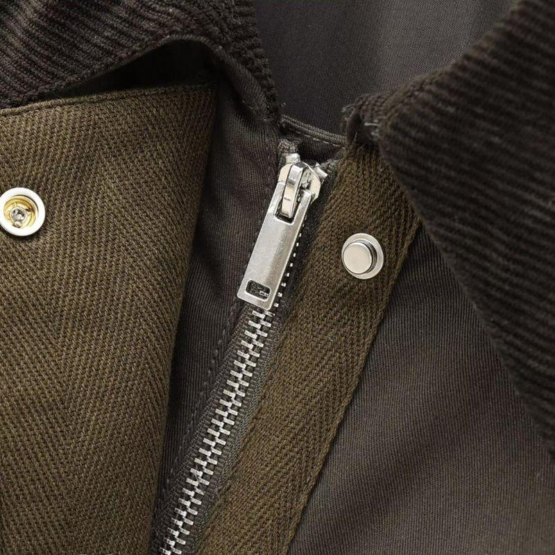 Kaslead New Arrival Women's Clothing Fashion Style Fashion Corduroy Neckline Waxing Leather Jacket Coat 4369241