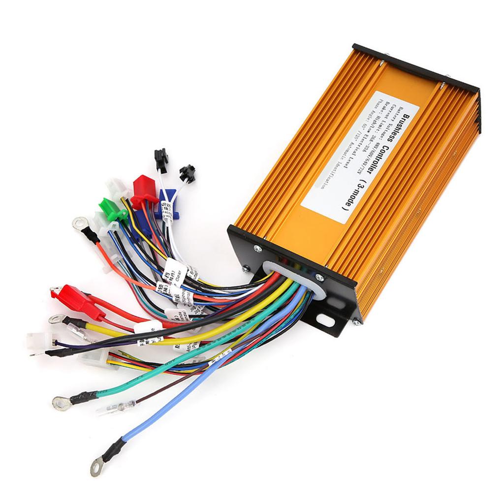 E‑Bike Brushless Speed Motor Controller for Electric Scooter Three‑Mode Sinusoid 12 Tube
