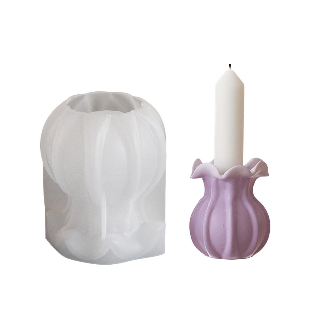 Gips Kerzenständer Silikonform Handgemachte Kerzenbasis Form Dekorative Hydrokultur-Vase Form Heimdekoration Form