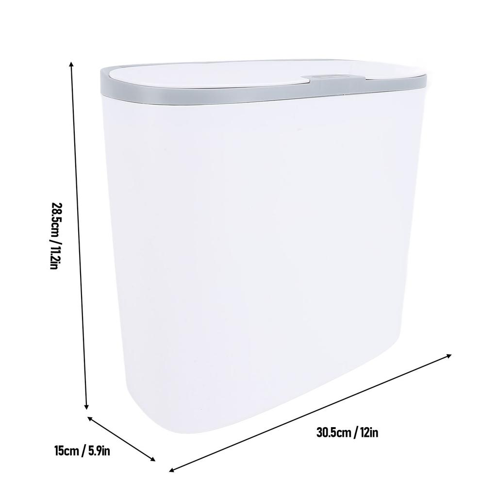 Smart Motion Sensor Trash Can 26cm Wide Opening Battery Powered Automatic Touchless Lid Garbage Can 14L