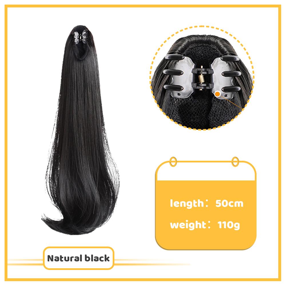 

Длинный слегка деформированный зажим для наращивания волос «конский хвост» синтетический «конский хвост» женский парик из волос «конский хвост»