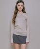 Dear Me Metal Stripe Long Sleeve T-Shirt [Beige]