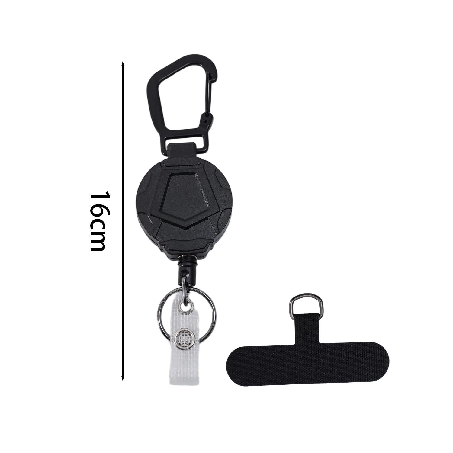 Portable Retractable Keychain Strap Holder with Phone Tether Clip Fastener Cord Ring for Outdoor Mountain Climbing Phone Lanyard