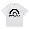 Drehkreuz Doppelter Regenbogen T-Shirt 2025 Album Nie Zufrieden Herren Reines Baumwoll-T-Shirt Harajuku Hochwertig Retro Lässiges T-Shirt