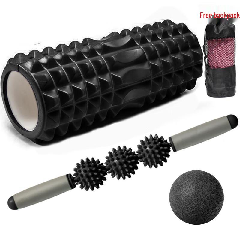 Textured 4-in-1 Yoga & Massage Foam Roller Set